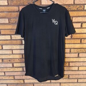 Vanquish Fitness Medium Black Muscle Shirt With White Embroidered Logo